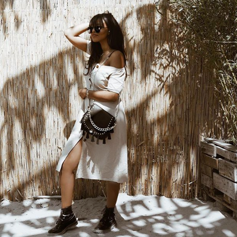 Wechselklappe Bohemian me in schwarz mit weißem Sommer-Styling