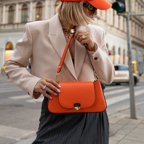 Shopping Queen - Pochette orange - Mini La Papaya - Mini Berry Glam