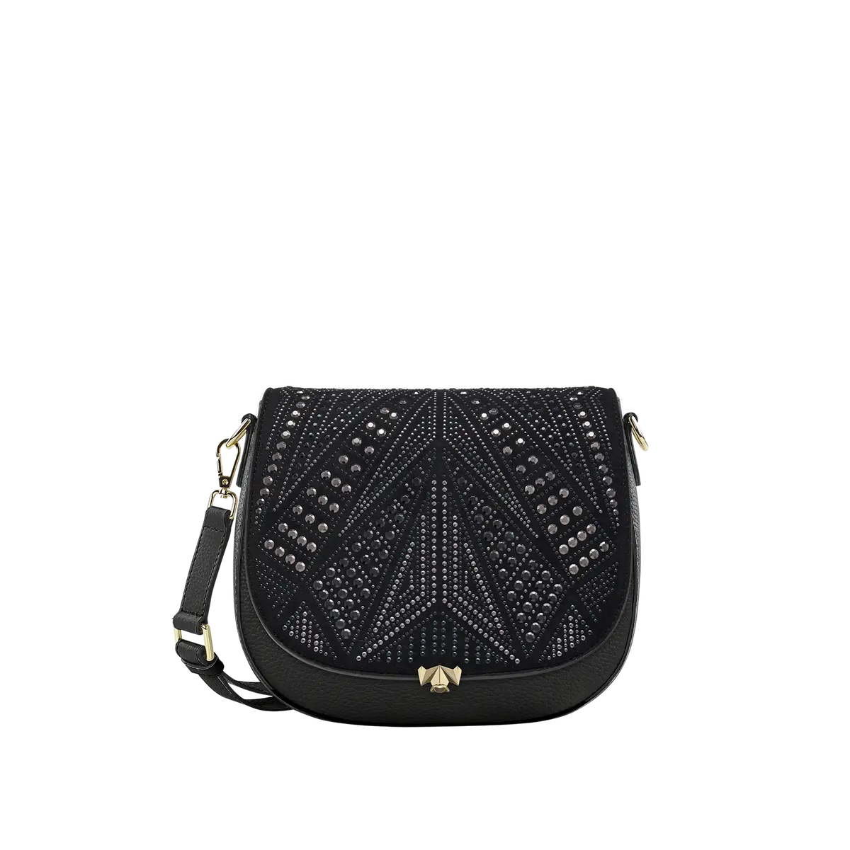 Wechselklappe - Black Sparkle - schwarz