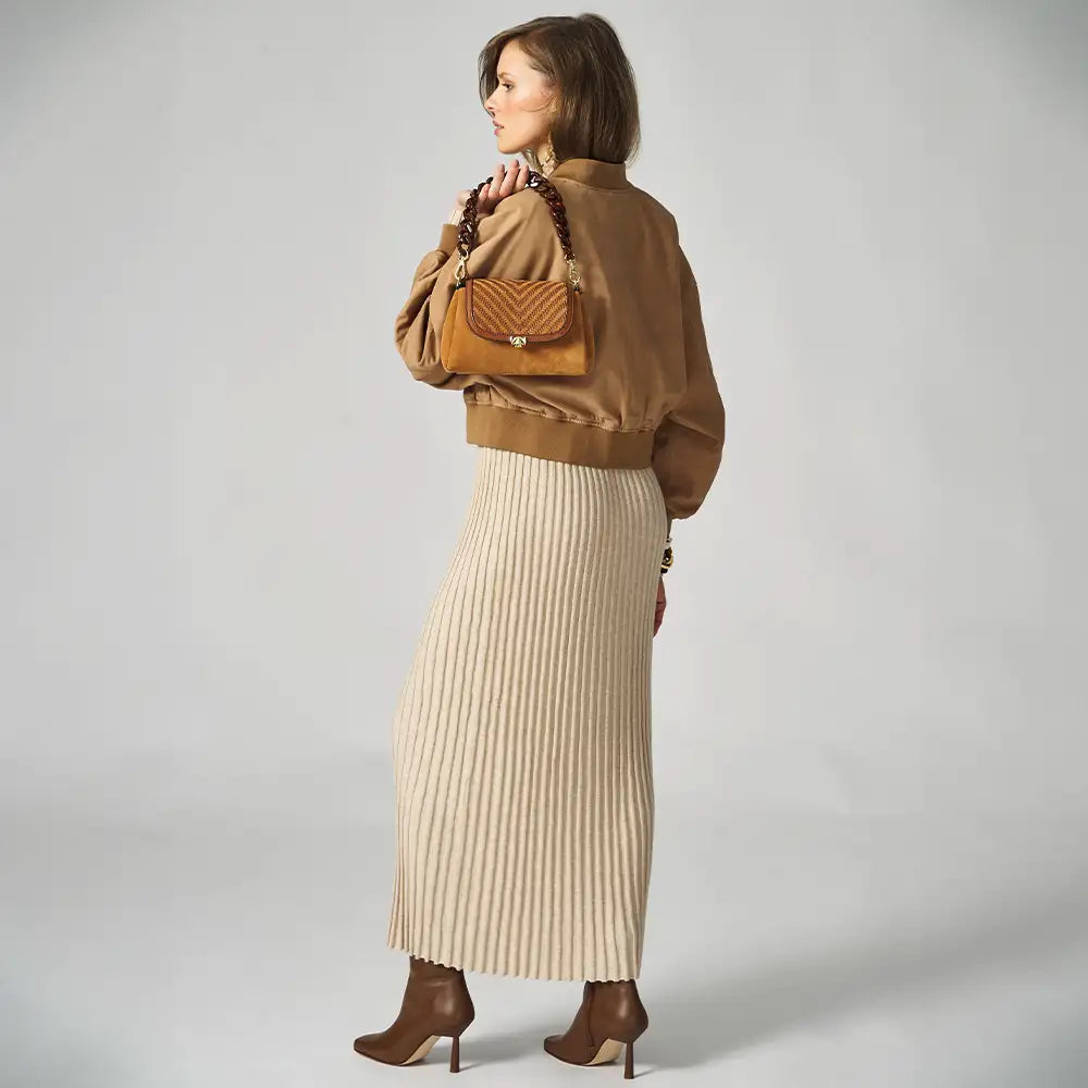 Taschenkoerper Mini Triple - cognac