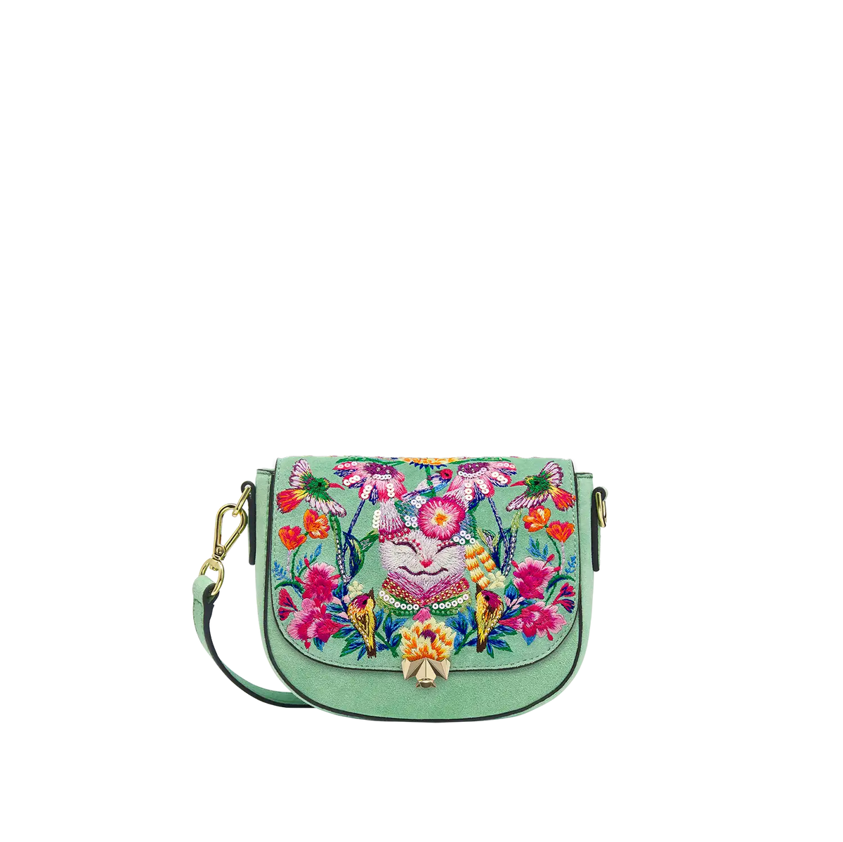 Wechselklappe - Mini Happy Cat - hellgrün