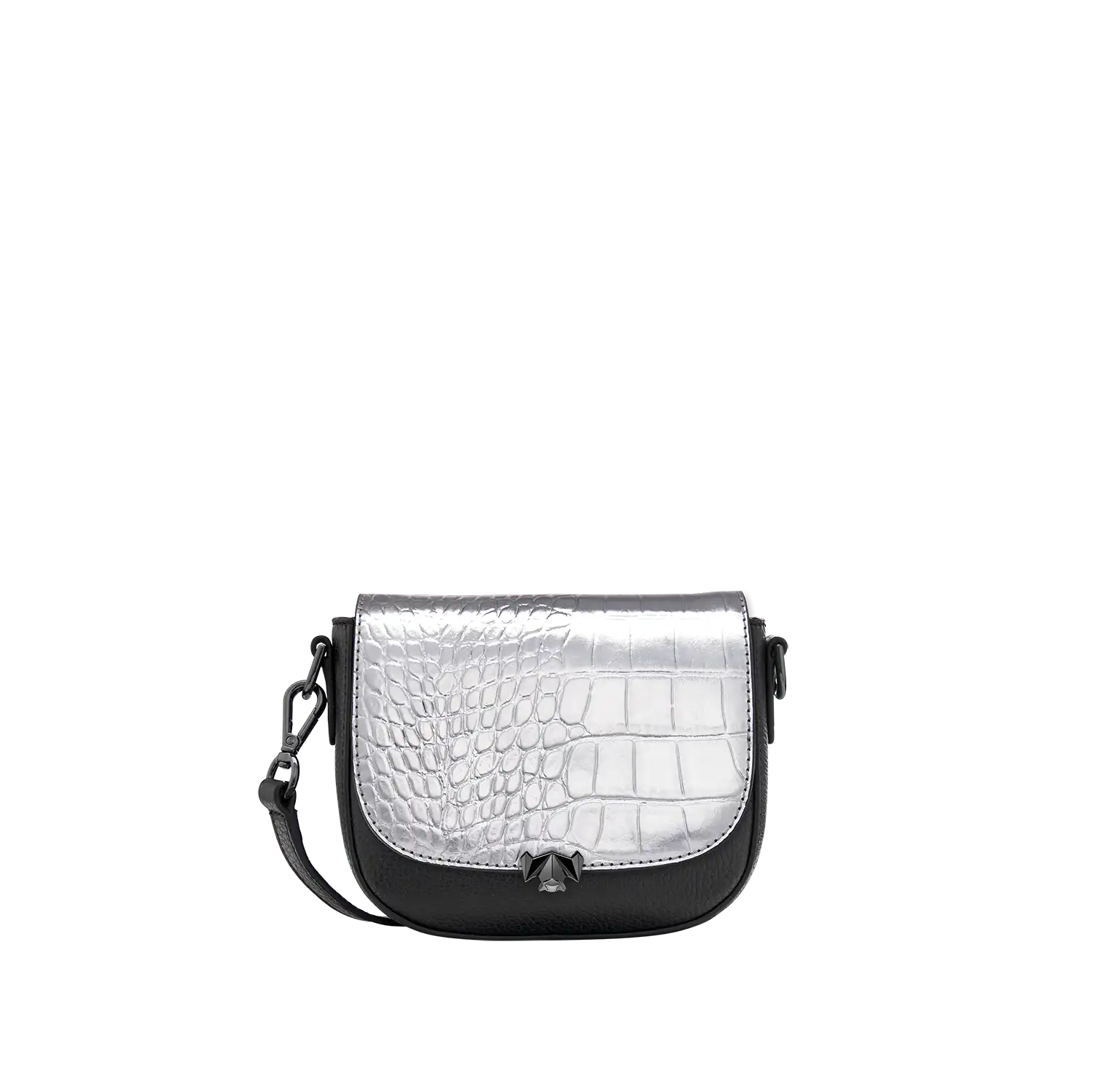 BC Wechselklappe - Mini Dazzle Croco - schwarz