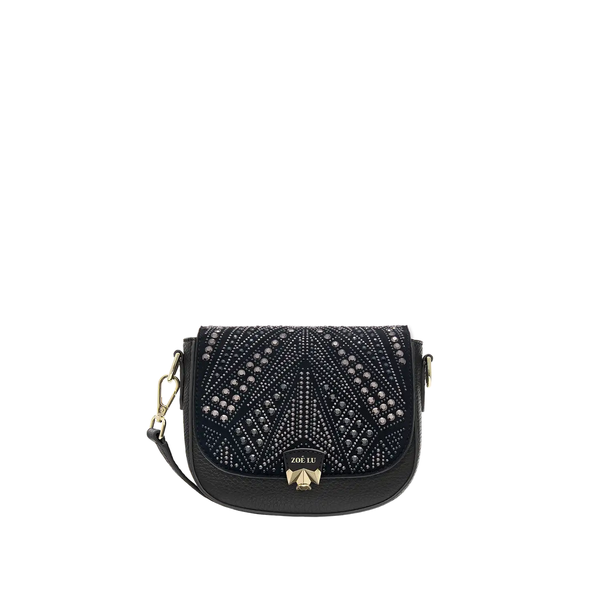 Wechselklappe - Mini Black Sparkle - schwarz