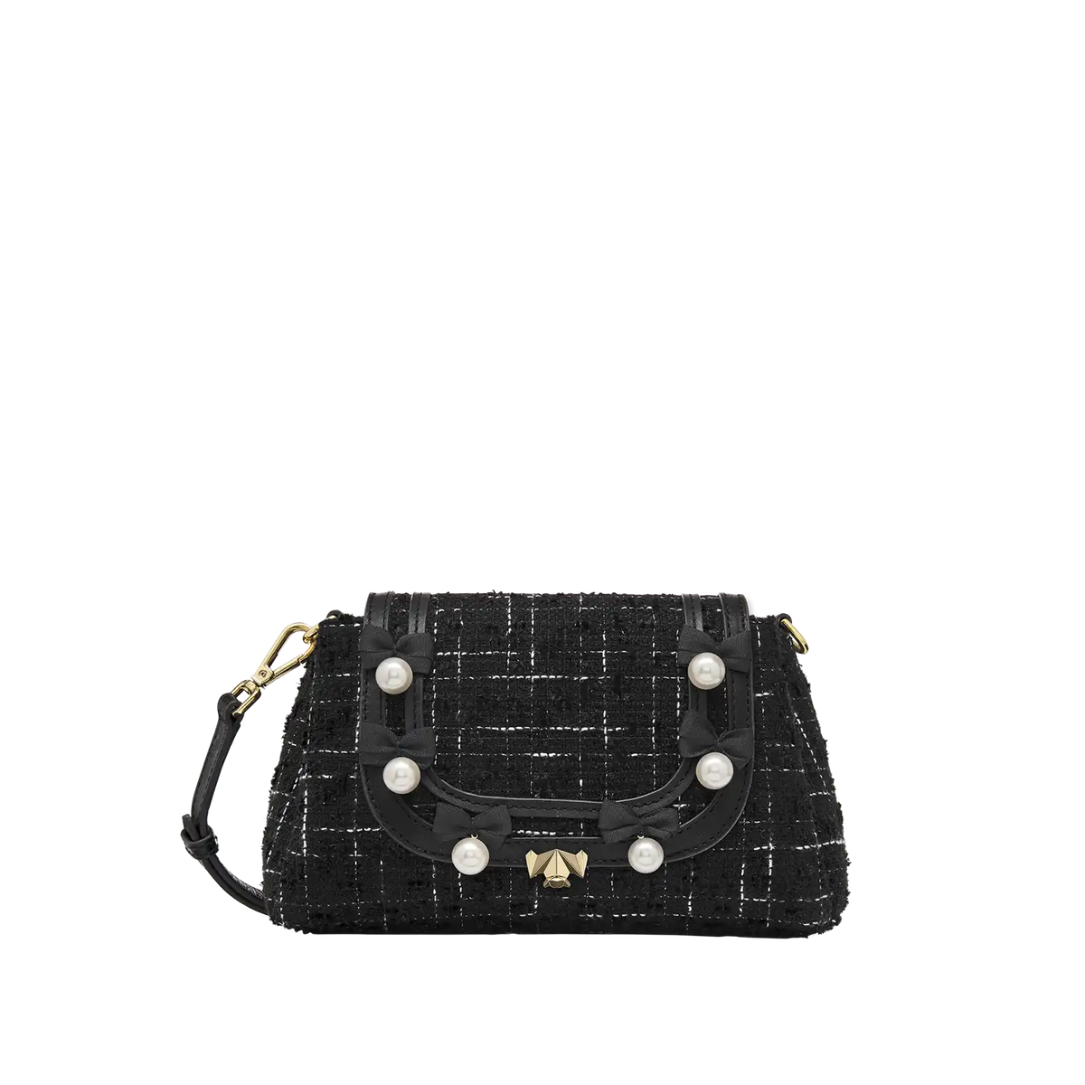 Wechselklappe - Mini Black Pearl - schwarz-weiß