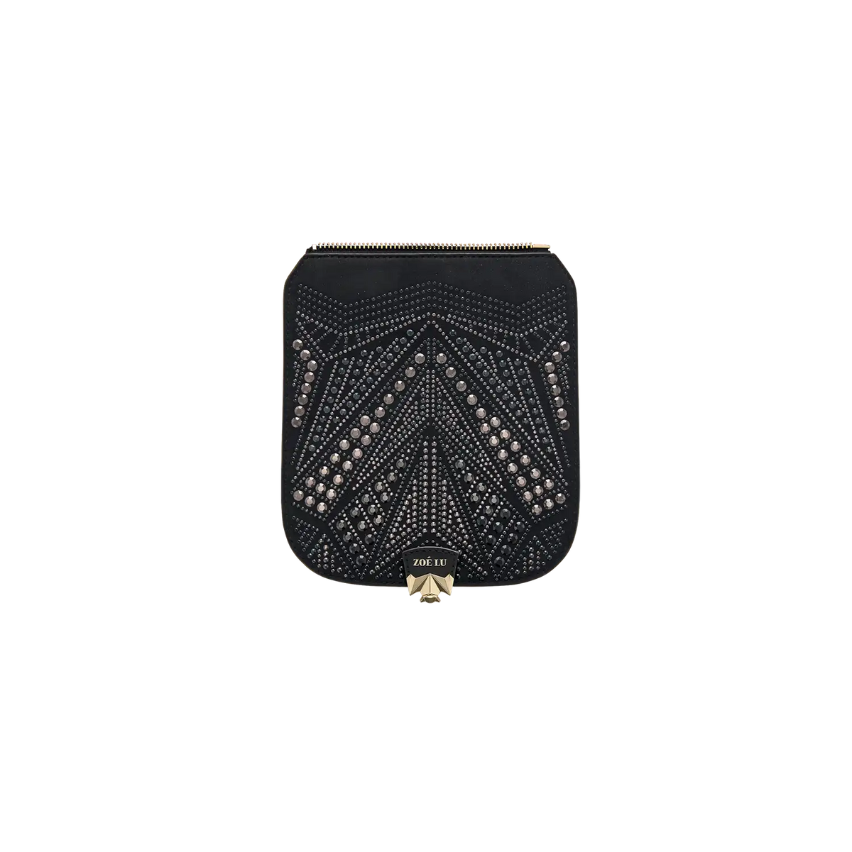 Wechselklappe - Mini Black Sparkle - schwarz