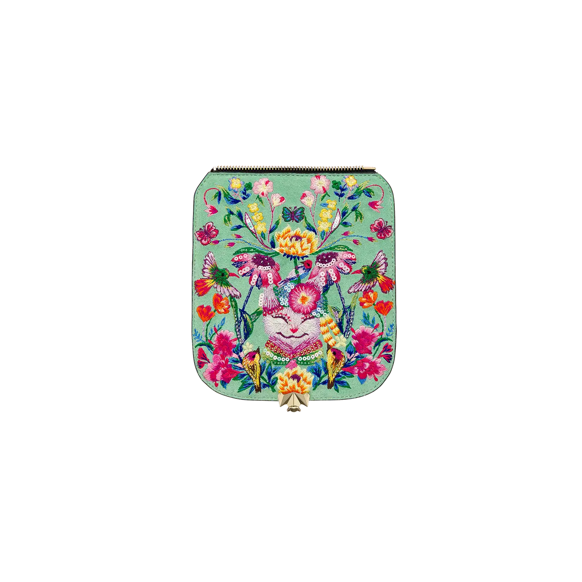 Wechselklappe - Mini Happy Cat - hellgrün