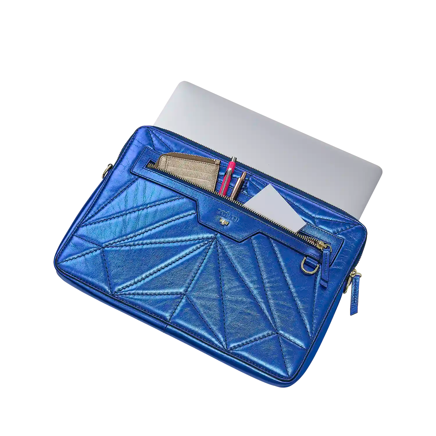 Laptop Sleeve 13/14" - Work it - blau-metallic