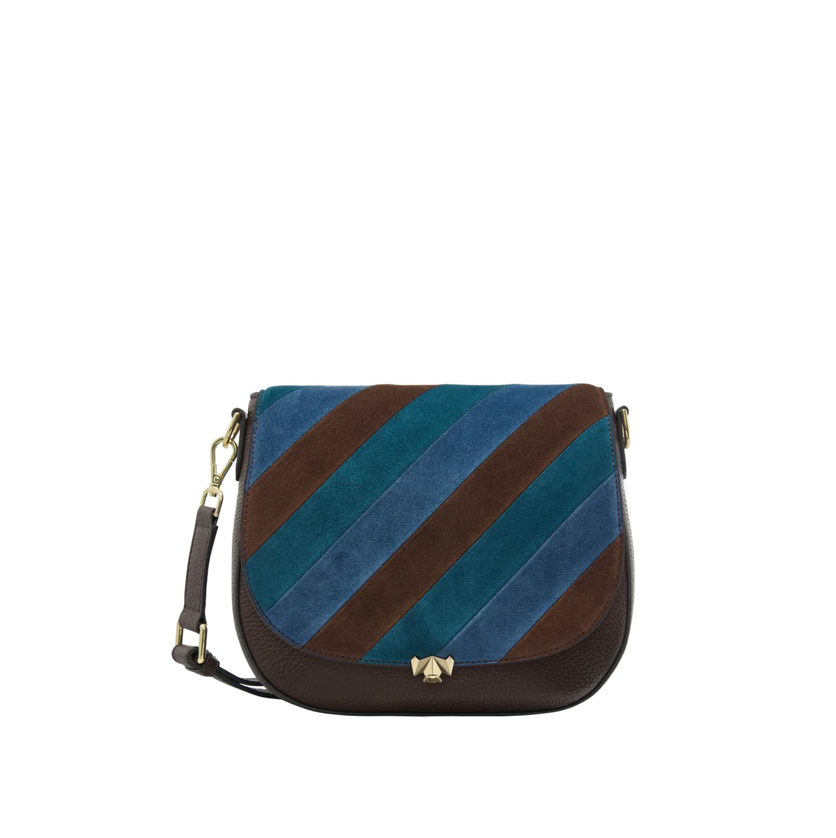 Wechselklappe - Stripe Muse - braun-blau