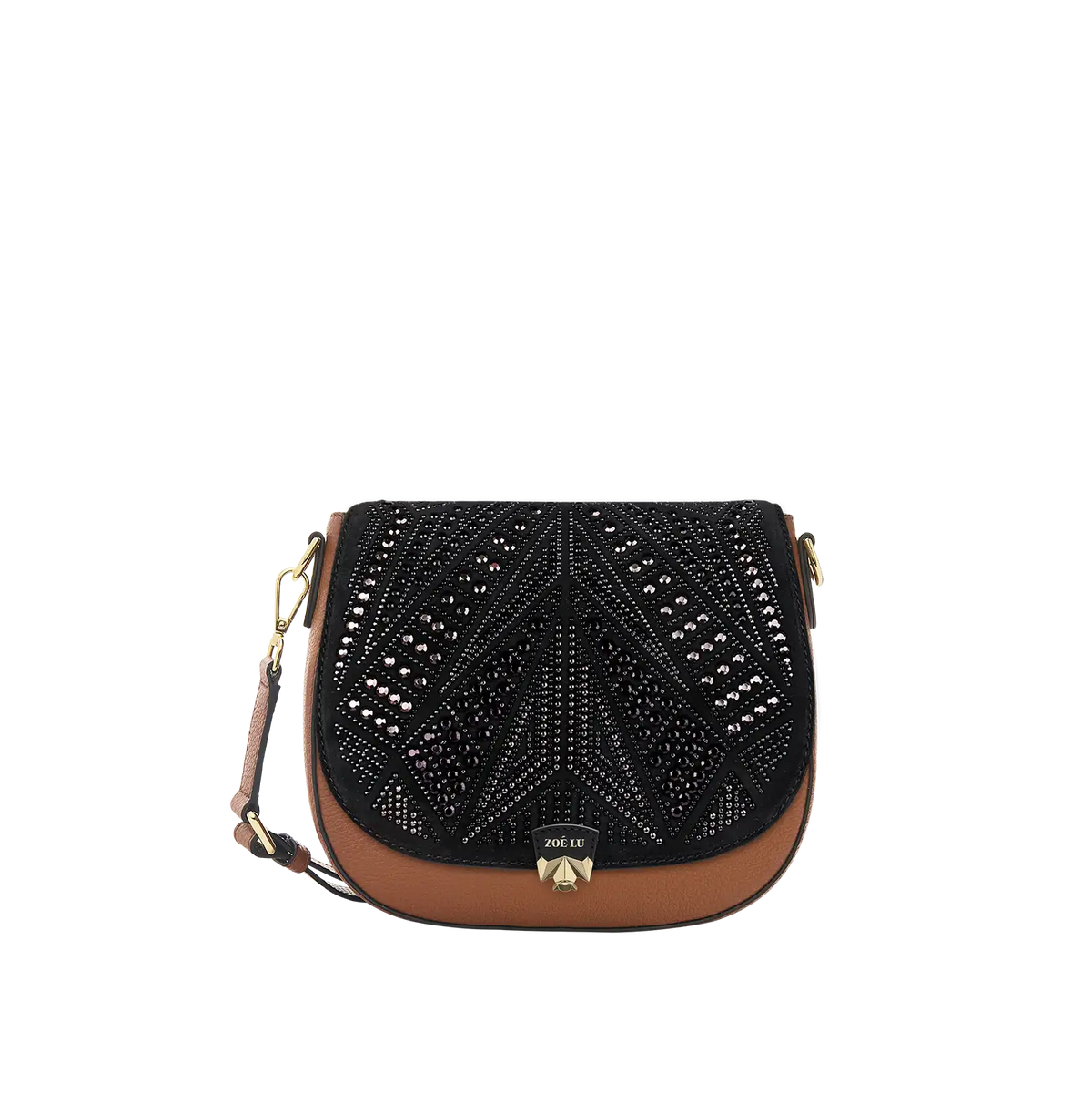 Wechselklappe - Black Sparkle - schwarz Kunst-Velours