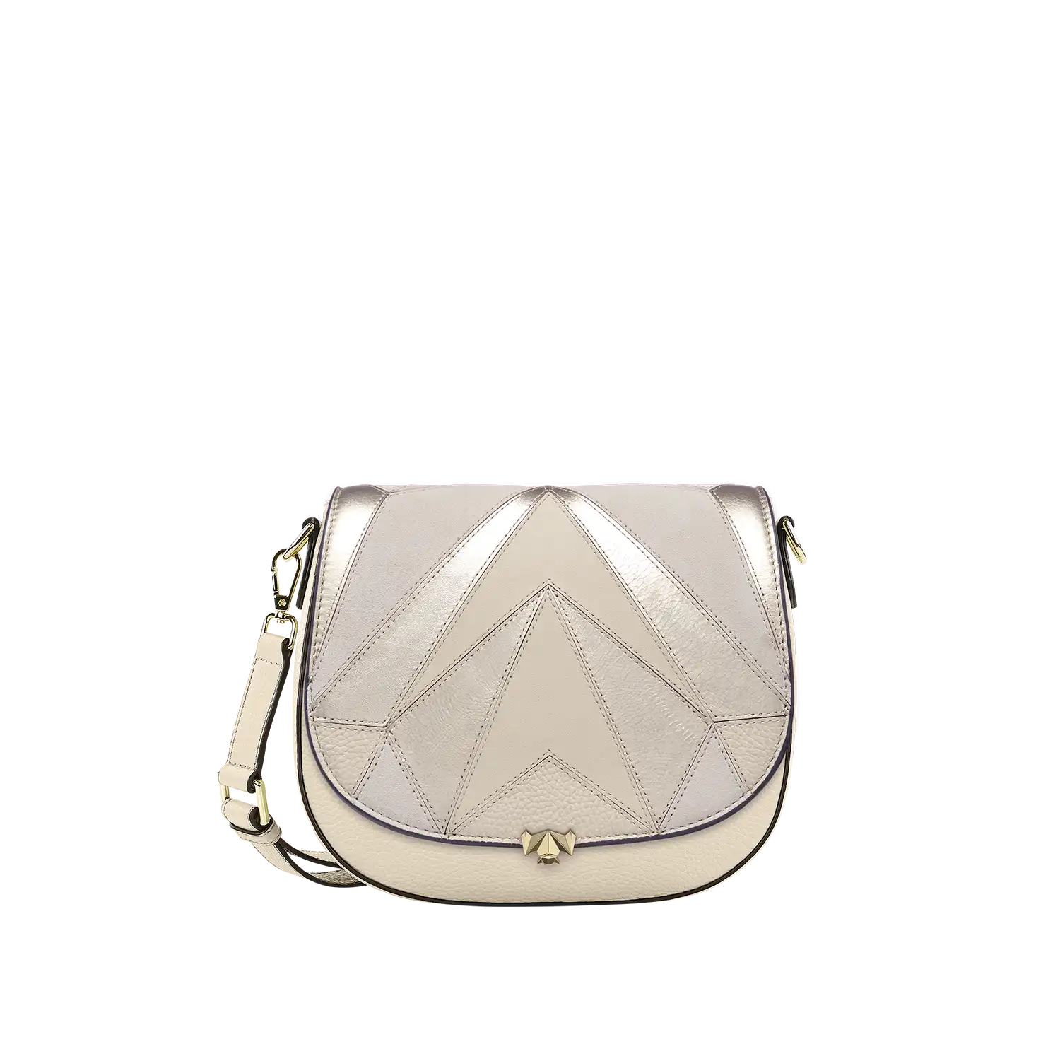 Wechselklappe - Charming Tuesday - creme-metallic