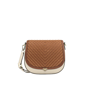 Wechselklappe - Cognac Weave - cognac