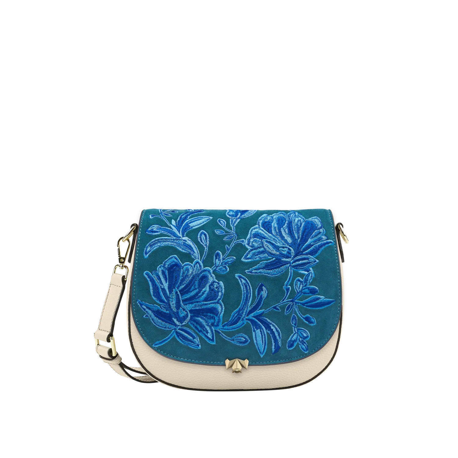 Wechselklappe - Fleur D'Azoul - petrol-blau