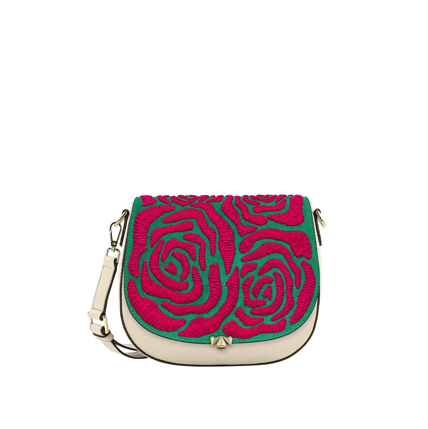 Wechselklappe - Rose Bouquett - grün-pink