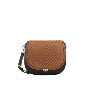 Wechselklappe - Cognac Weave - cognac