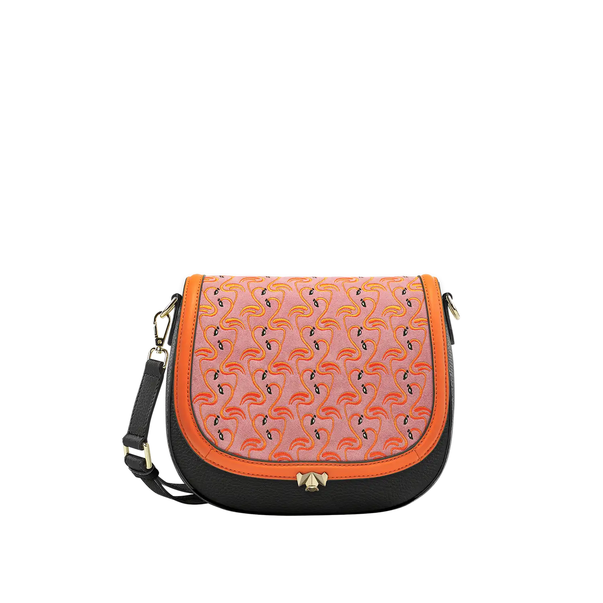 Wechselklappe - Dancing Flamingo - rosa-orange