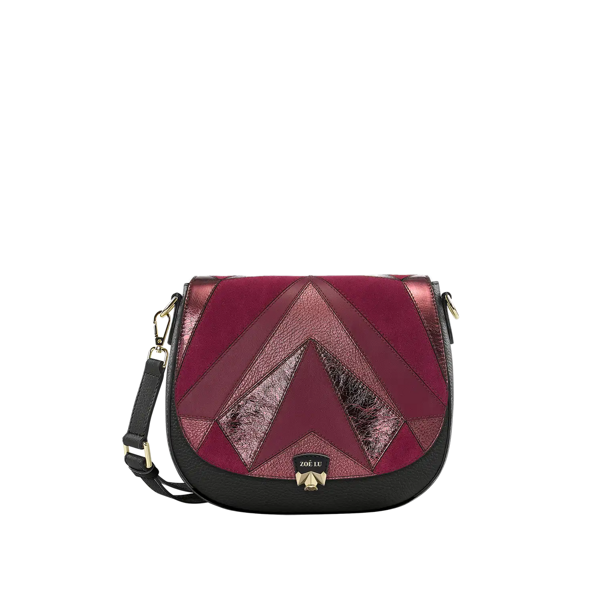 Wechselklappe - Red Red Wine - weinrot-metallic