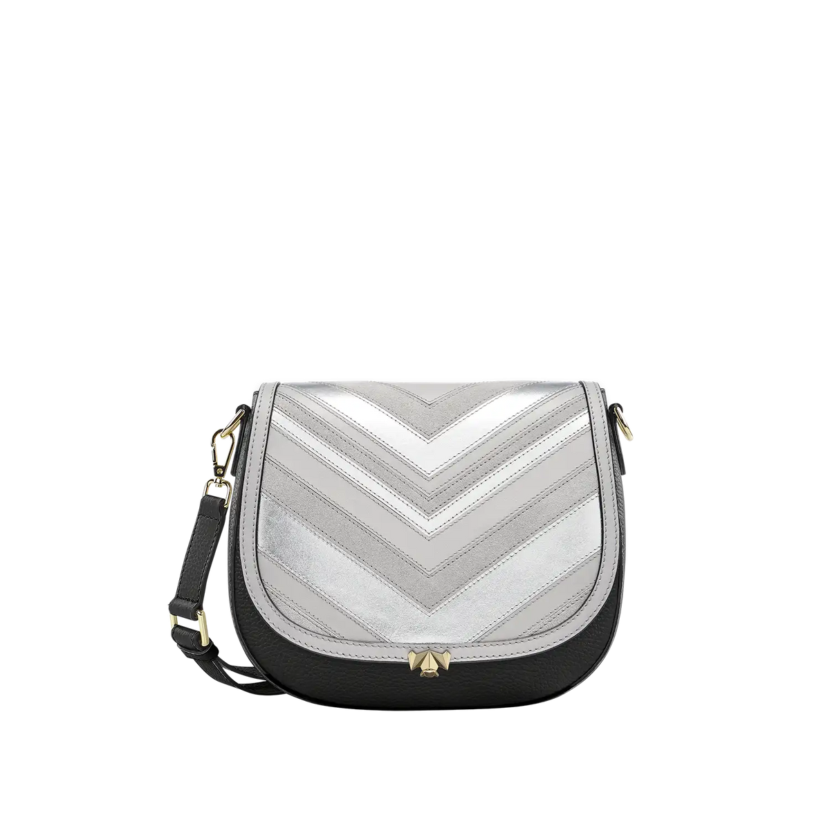 Wechselklappe - Silver Linings - silber-grau