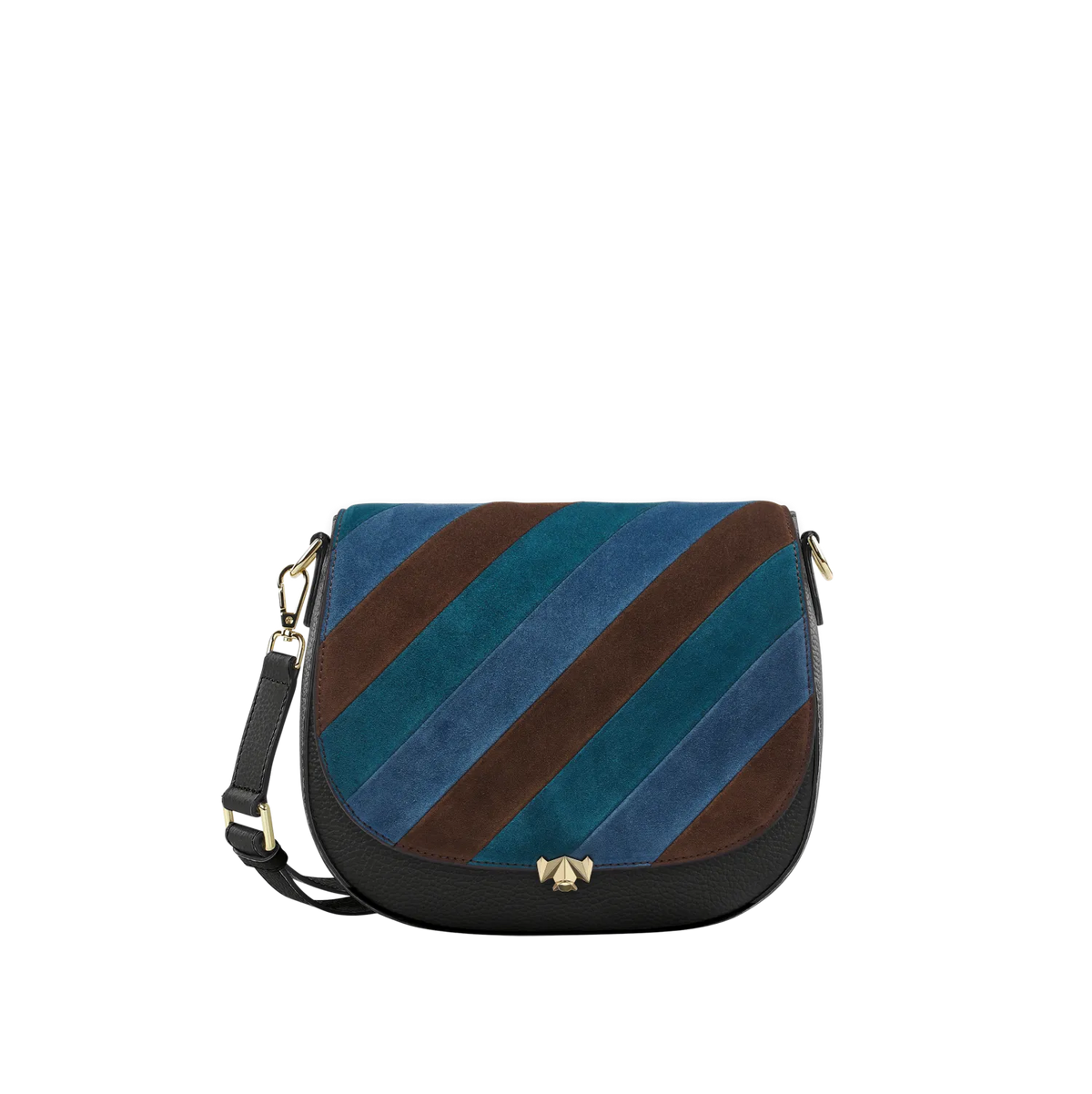Wechselklappe - Stripe Muse - braun-blau