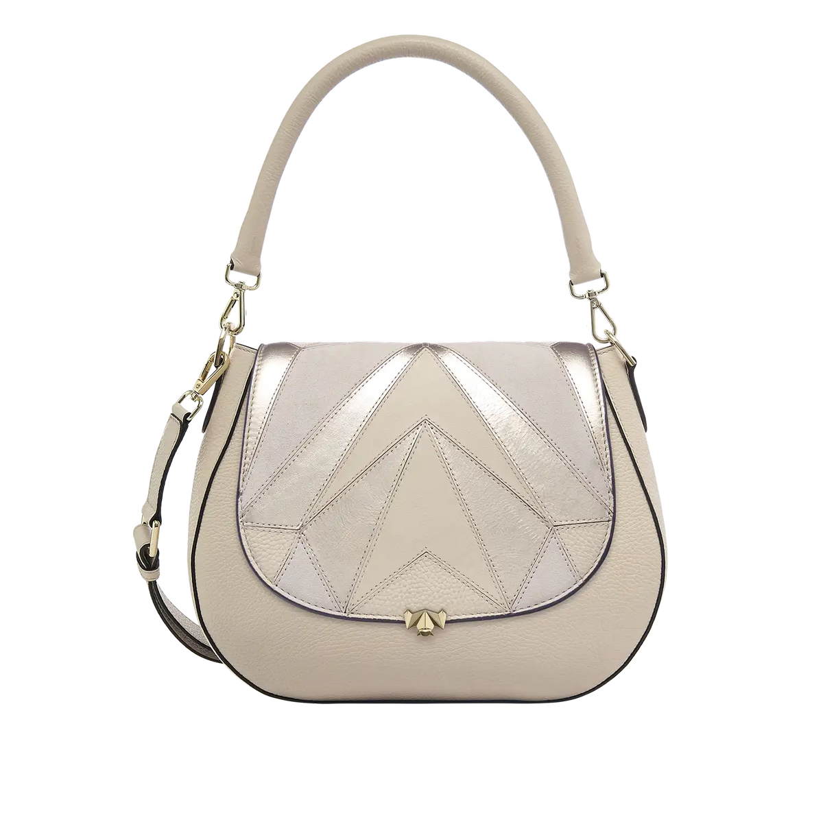 Wechselklappe - Charming Tuesday - creme-metallic