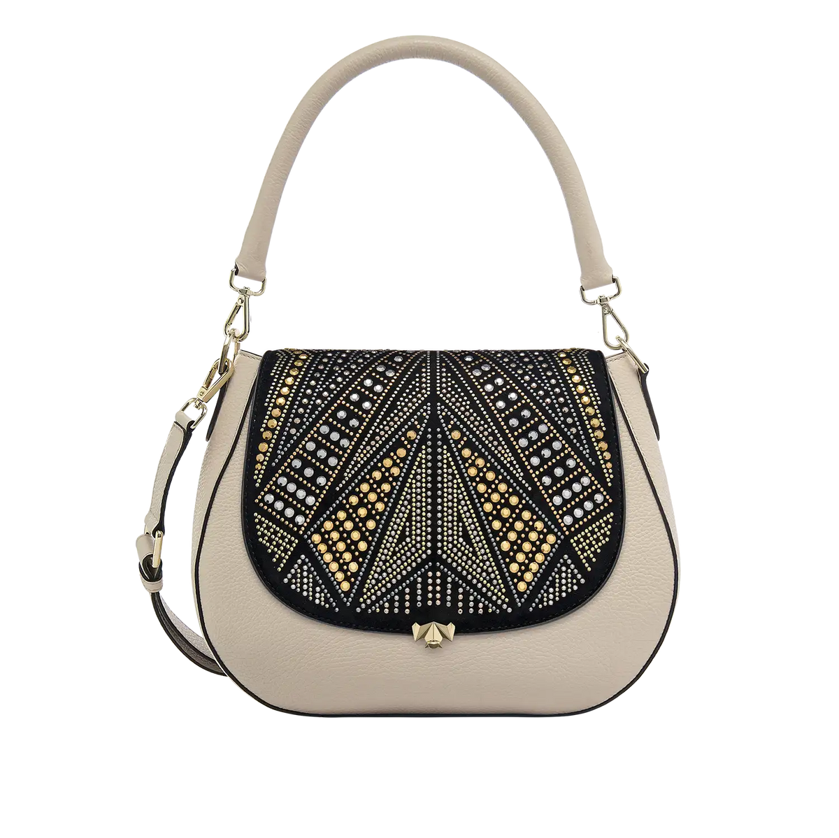 Wechselklappe - Shooting Star - schwarz Kunst-Velours