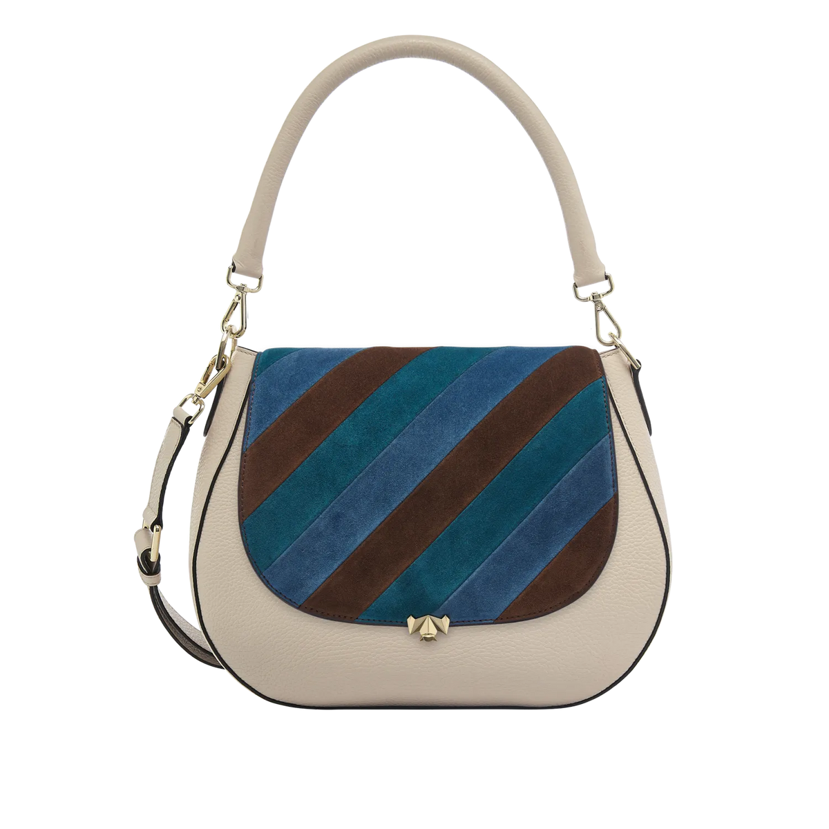 Wechselklappe - Stripe Muse - braun-blau