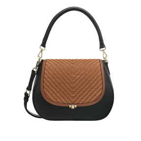 Wechselklappe - Cognac Weave - cognac