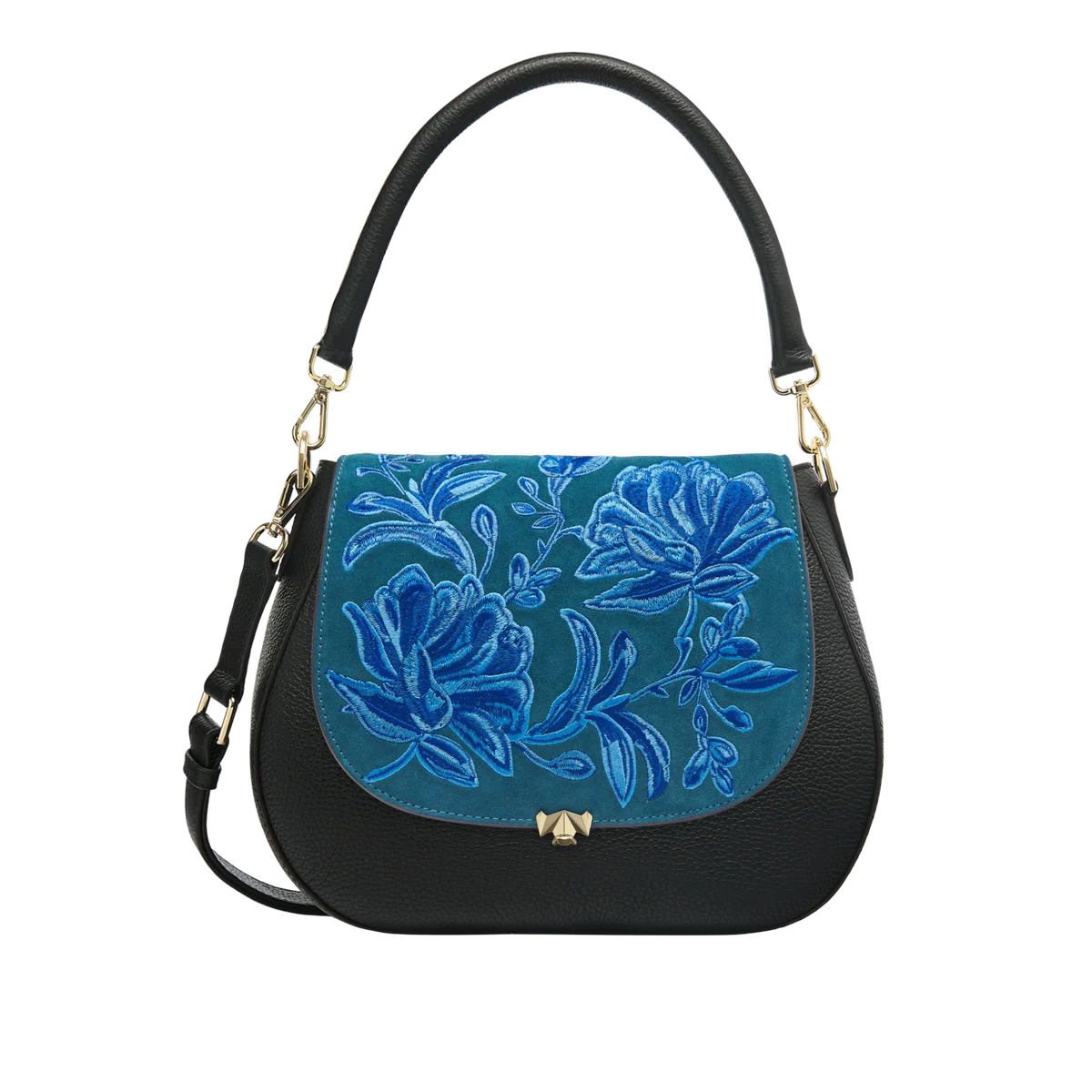 Wechselklappe - Fleur D'Azoul - petrol-blau