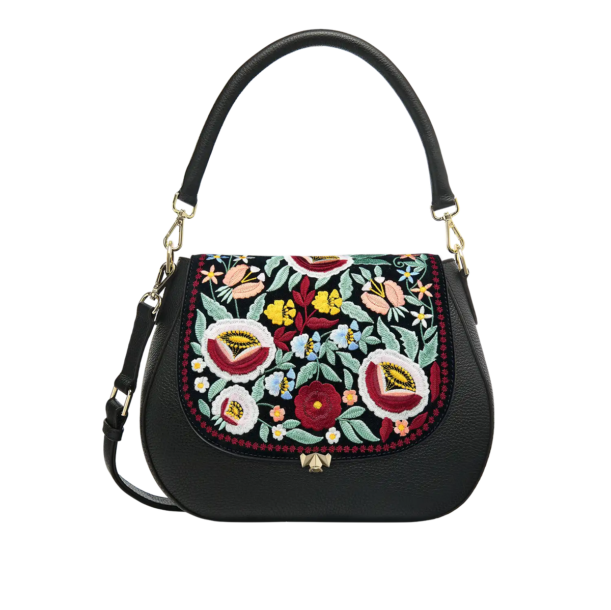 Wechselklappe - So Romantic - Blumen schwarz