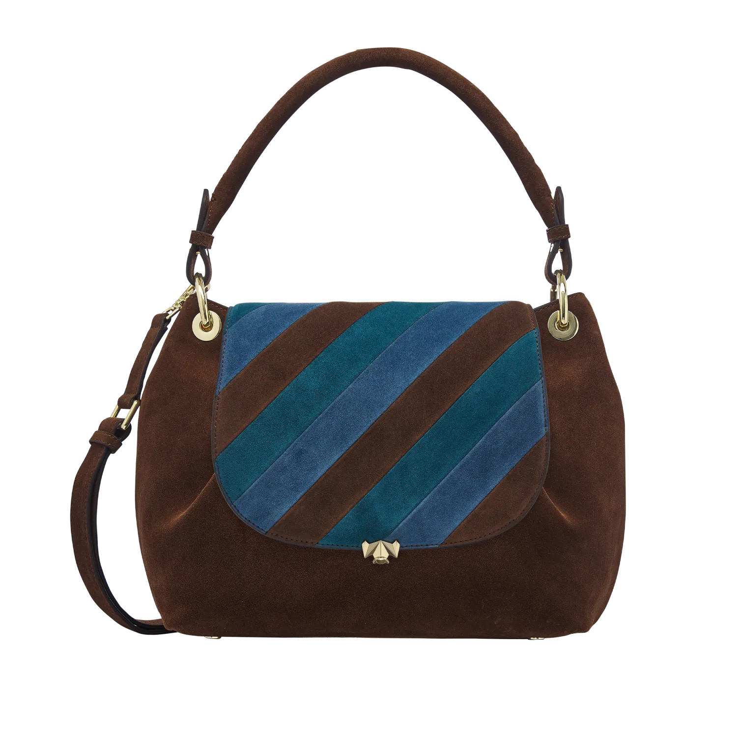 Wechselklappe - Stripe Muse - braun-blau