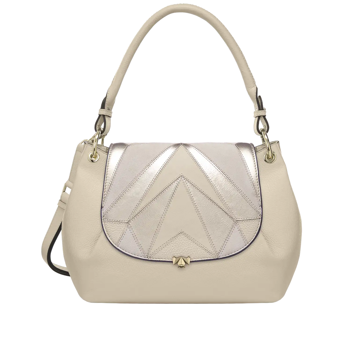 Wechselklappe - Charming Tuesday - creme-metallic