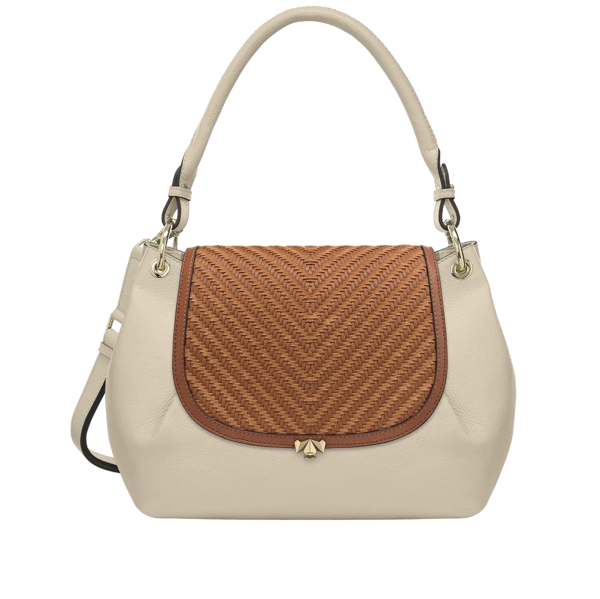 Wechselklappe - Cognac Weave - cognac