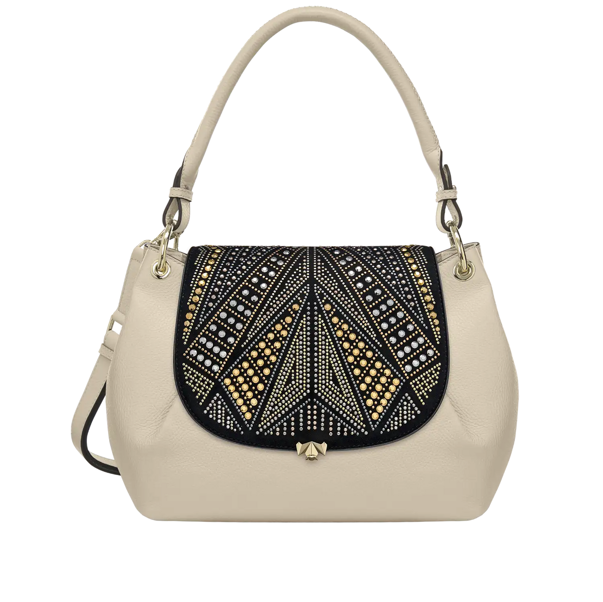 Wechselklappe - Shooting Star - schwarz Kunst-Velours