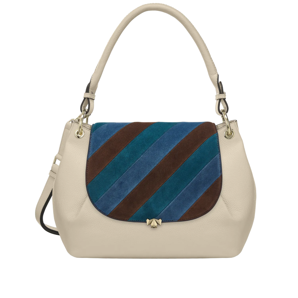 Wechselklappe - Stripe Muse - braun-blau