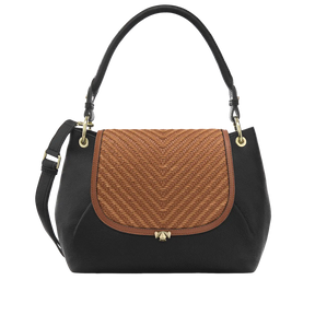 Wechselklappe - Cognac Weave - cognac