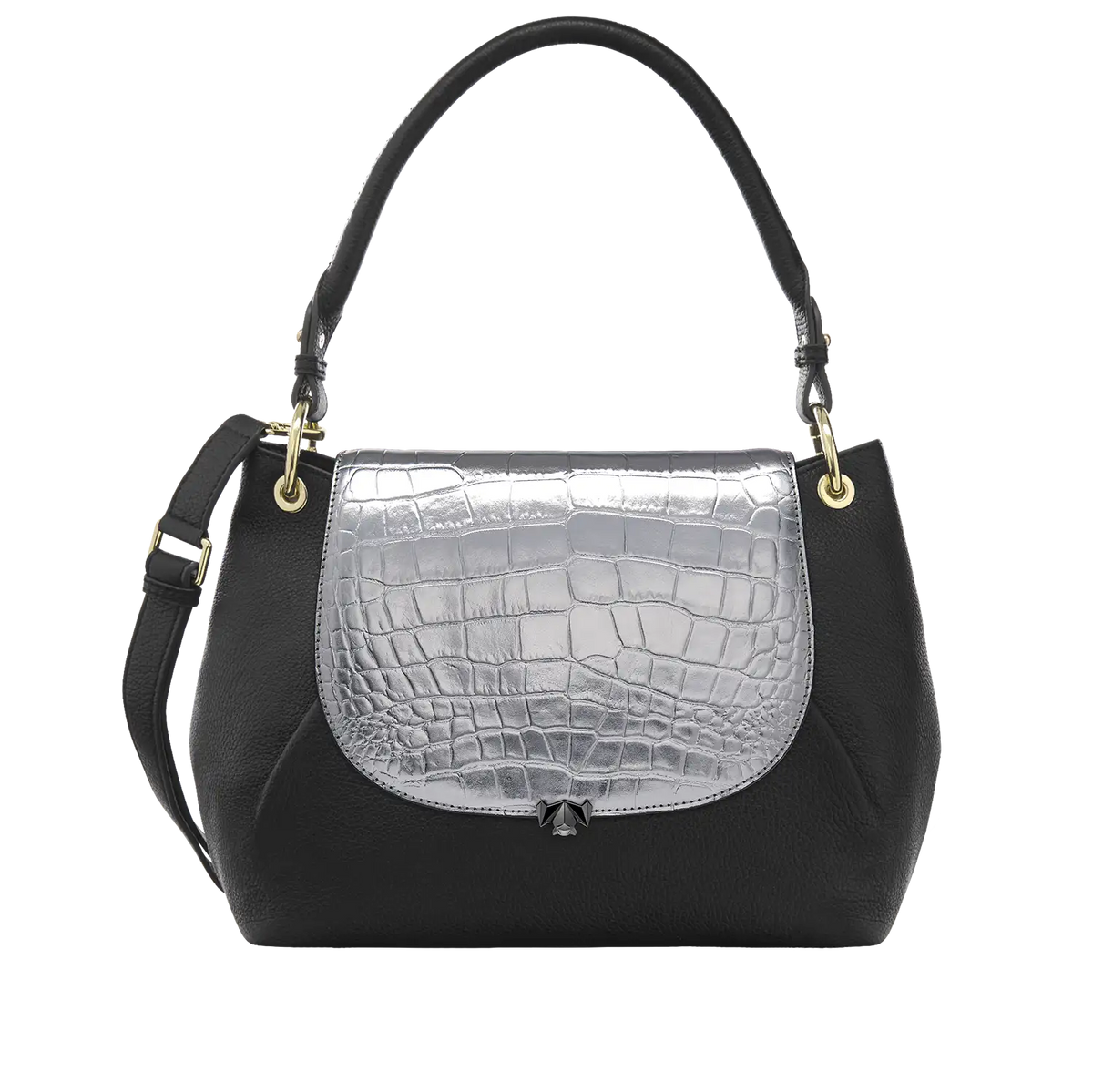 BC Wechselklappe - Dazzle Croco - anthrazit