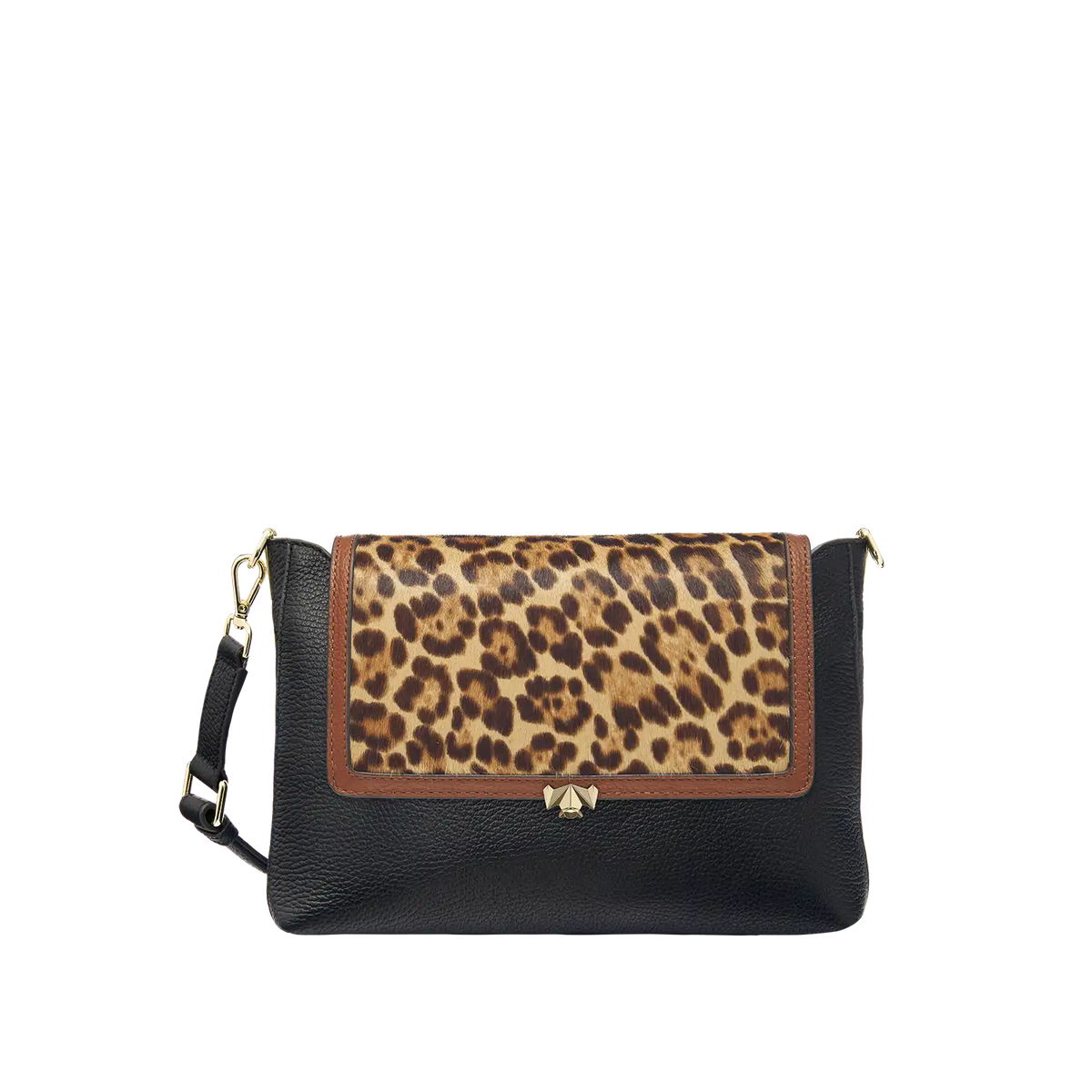 Wechselklappe - Soft Leopard - cognac