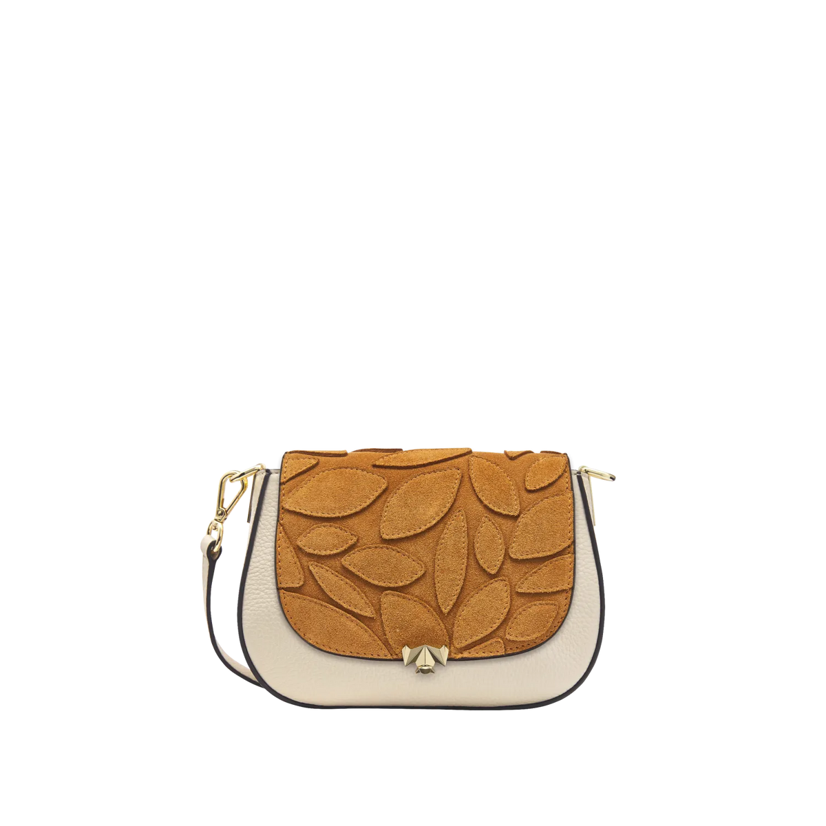 Wechselklappe - Mini Autumn Leaves - cognac