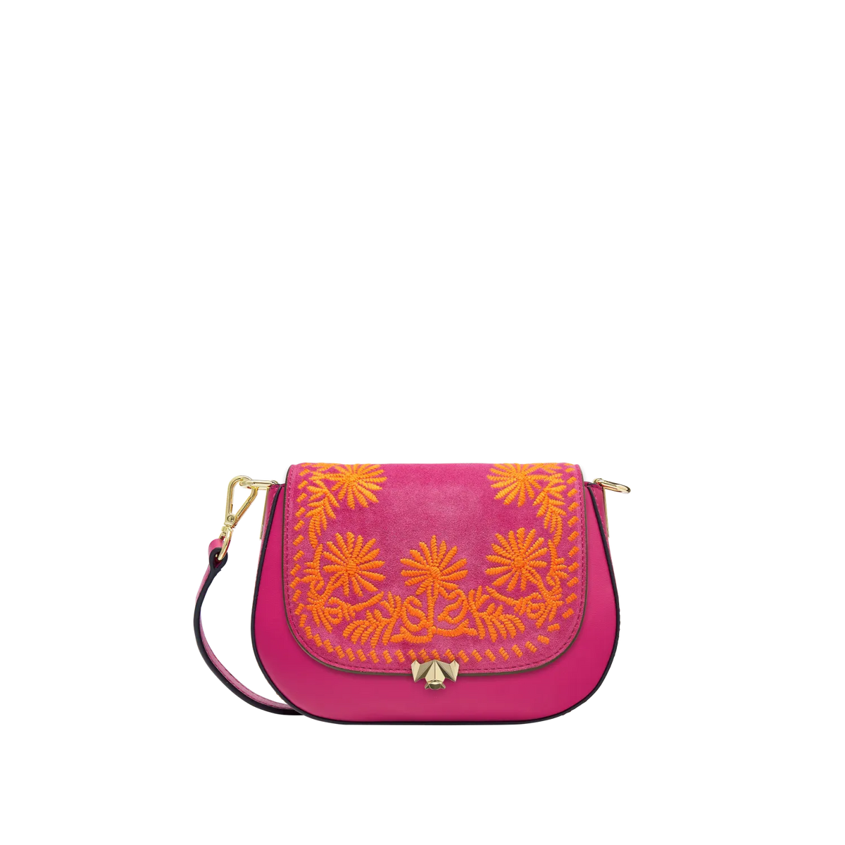Wechselklappe - Mini Crazy Daisy - pink-orange