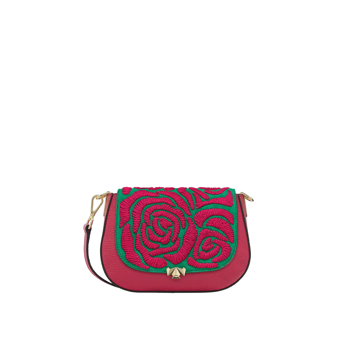 Wechselklappe - Mini Rose Bouquett - grün-pink