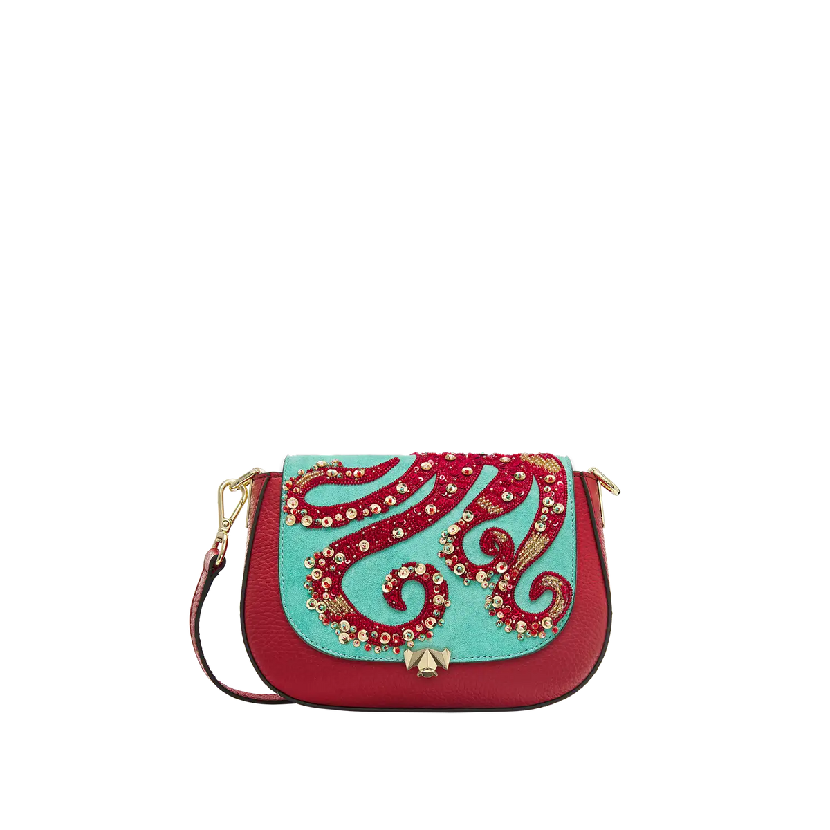 Wechselklappe - Mini OctoBussi - türkis-rot