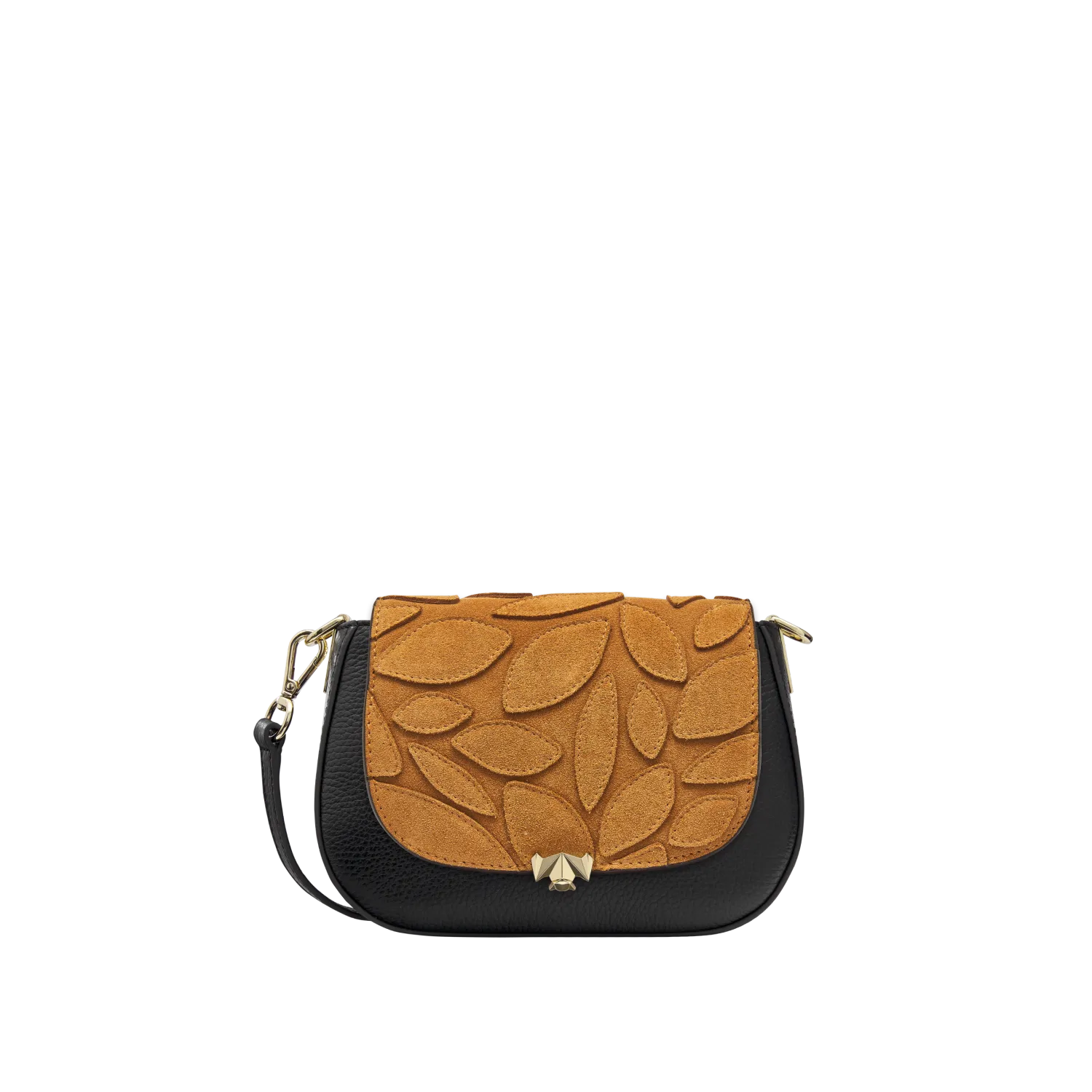 Wechselklappe - Mini Autumn Leaves - cognac
