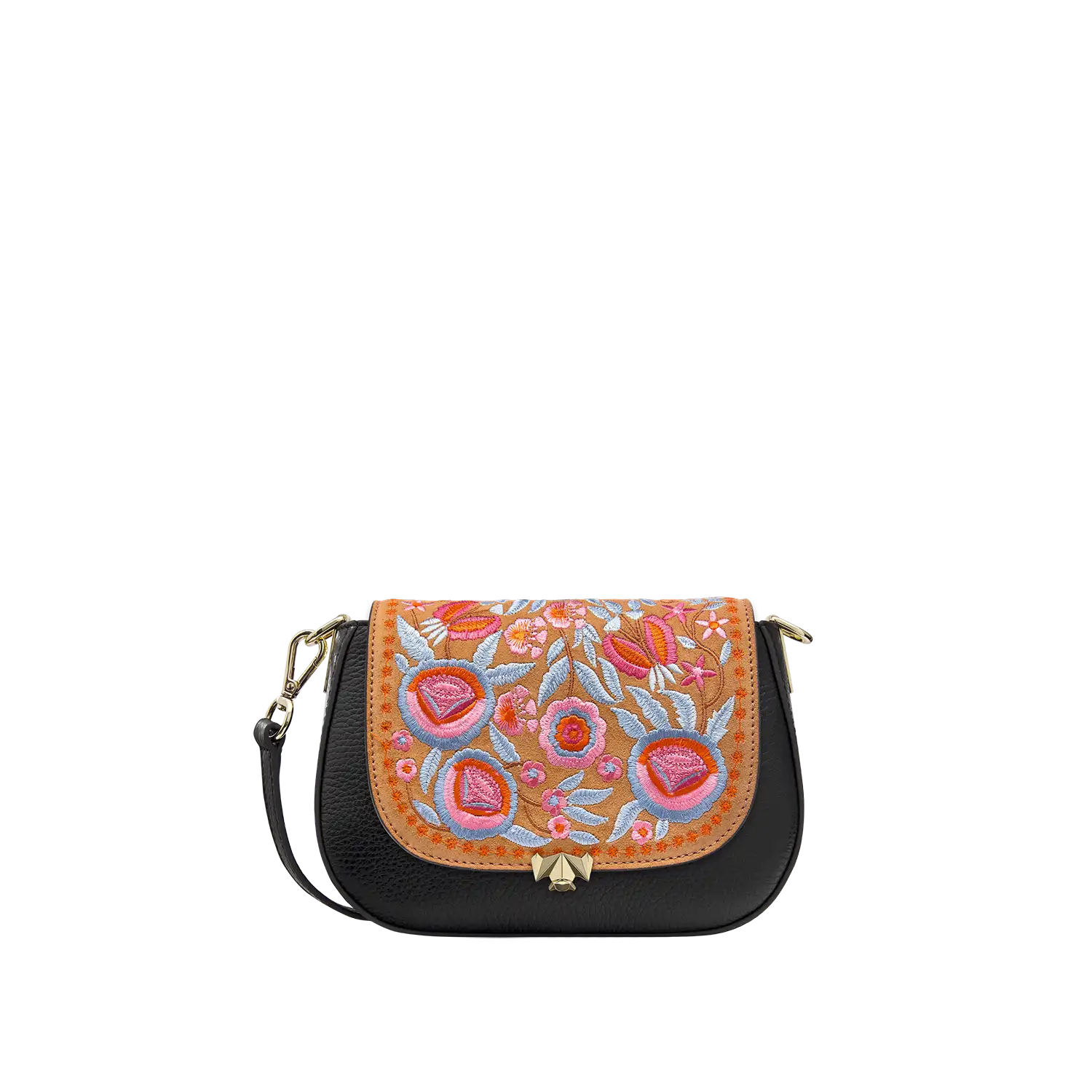 Wechselklappe - Mini Gypsy Petal - cognac-bunt