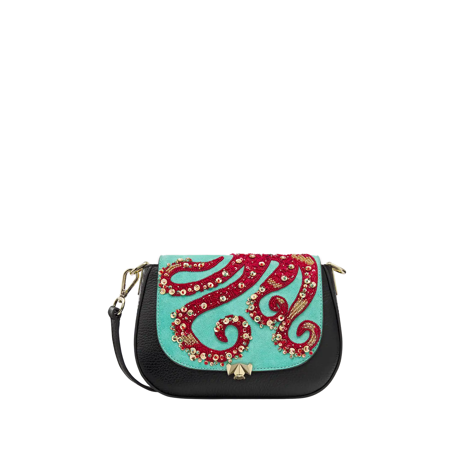 Wechselklappe - Mini OctoBussi - türkis-rot