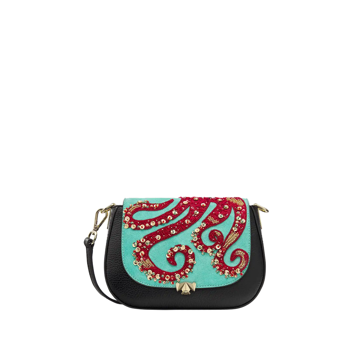 Wechselklappe - Mini OctoBussi - türkis-rot