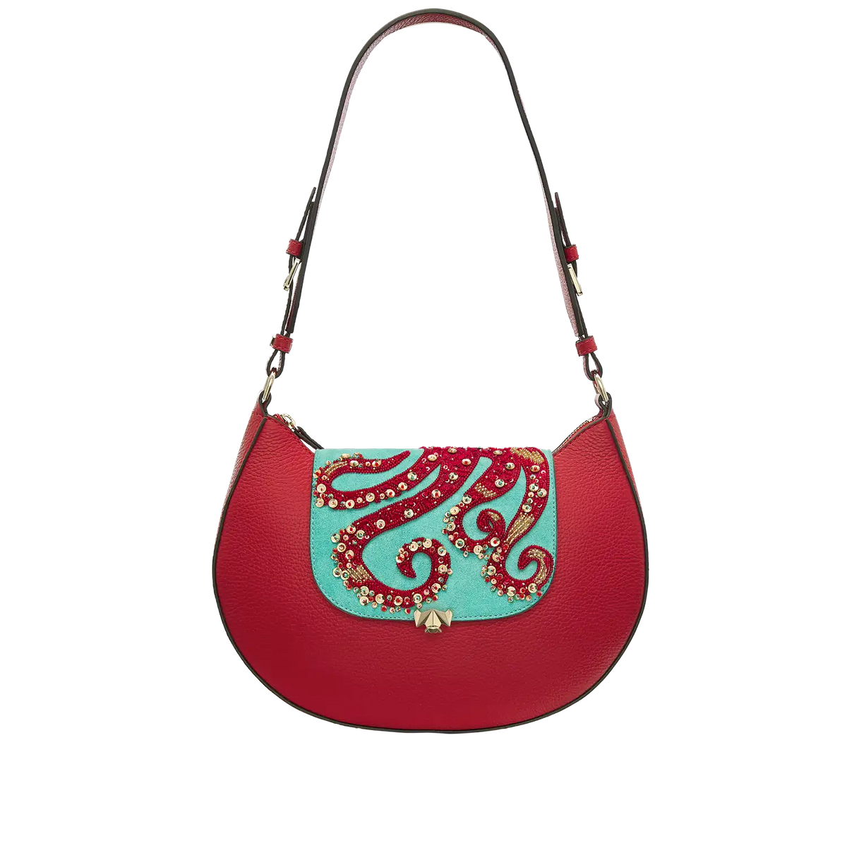 Wechselklappe - Mini OctoBussi - türkis-rot