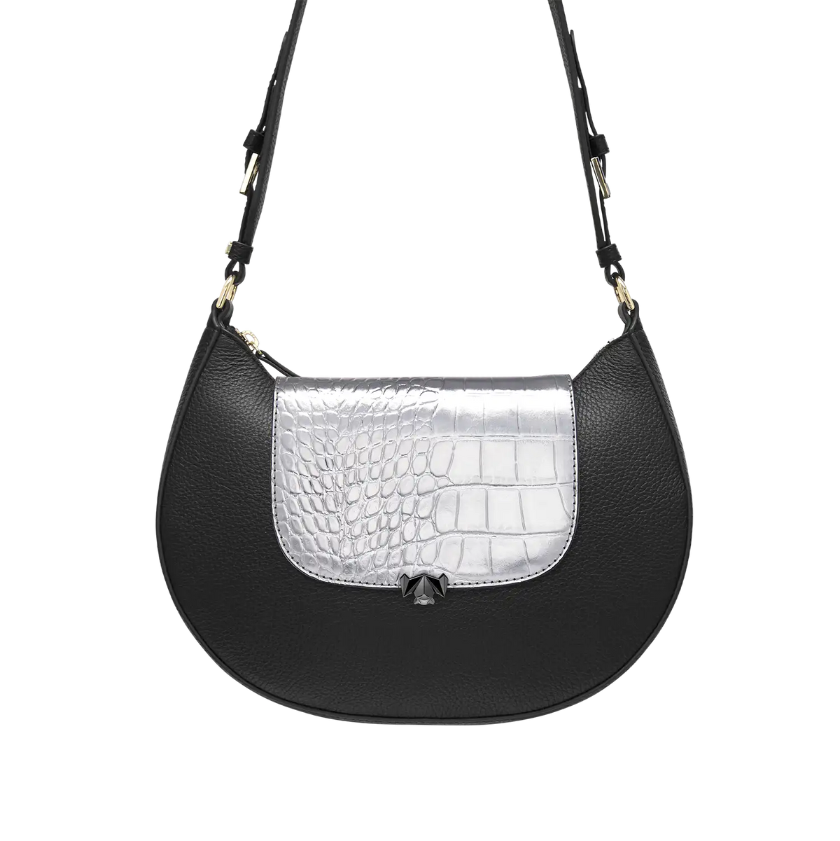 BC Wechselklappe - Mini Dazzle Croco - schwarz