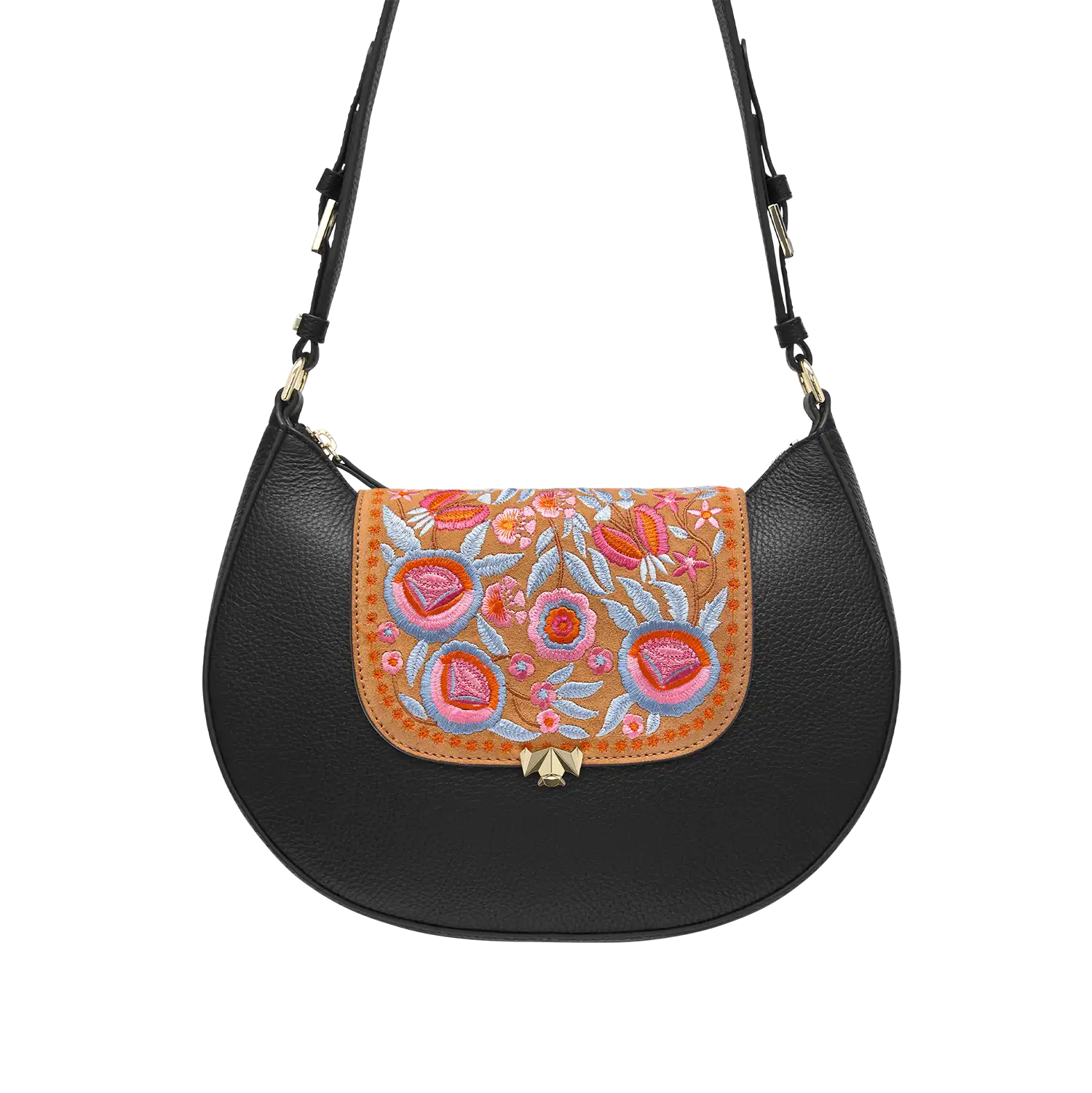 Wechselklappe - Mini Gypsy Petal - cognac-bunt