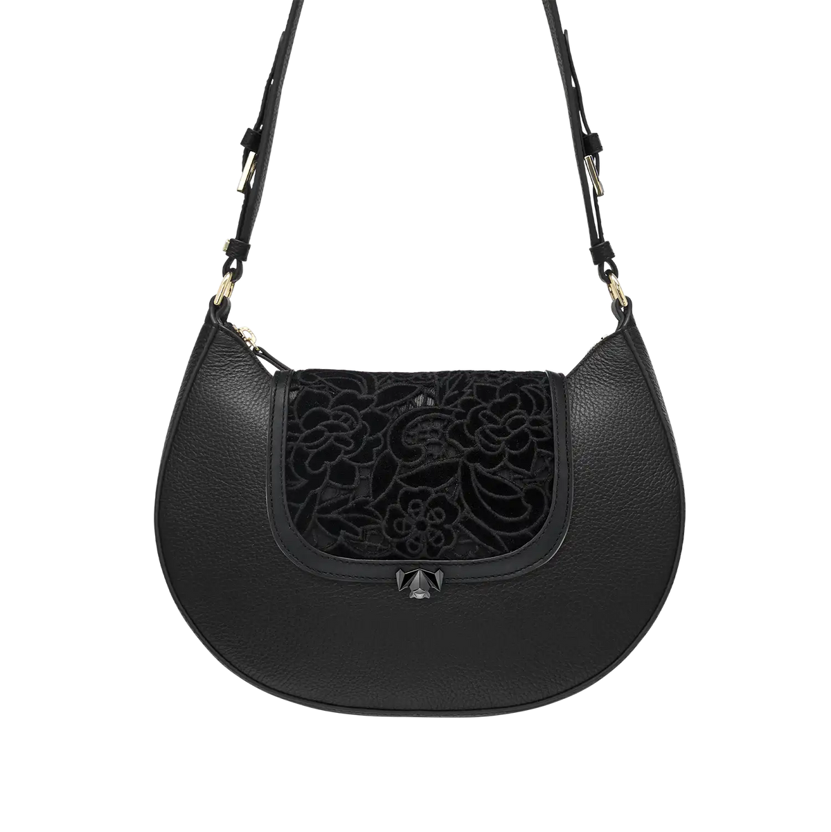 BC Wechselklappe - Mini Midnight Bloom - schwarz