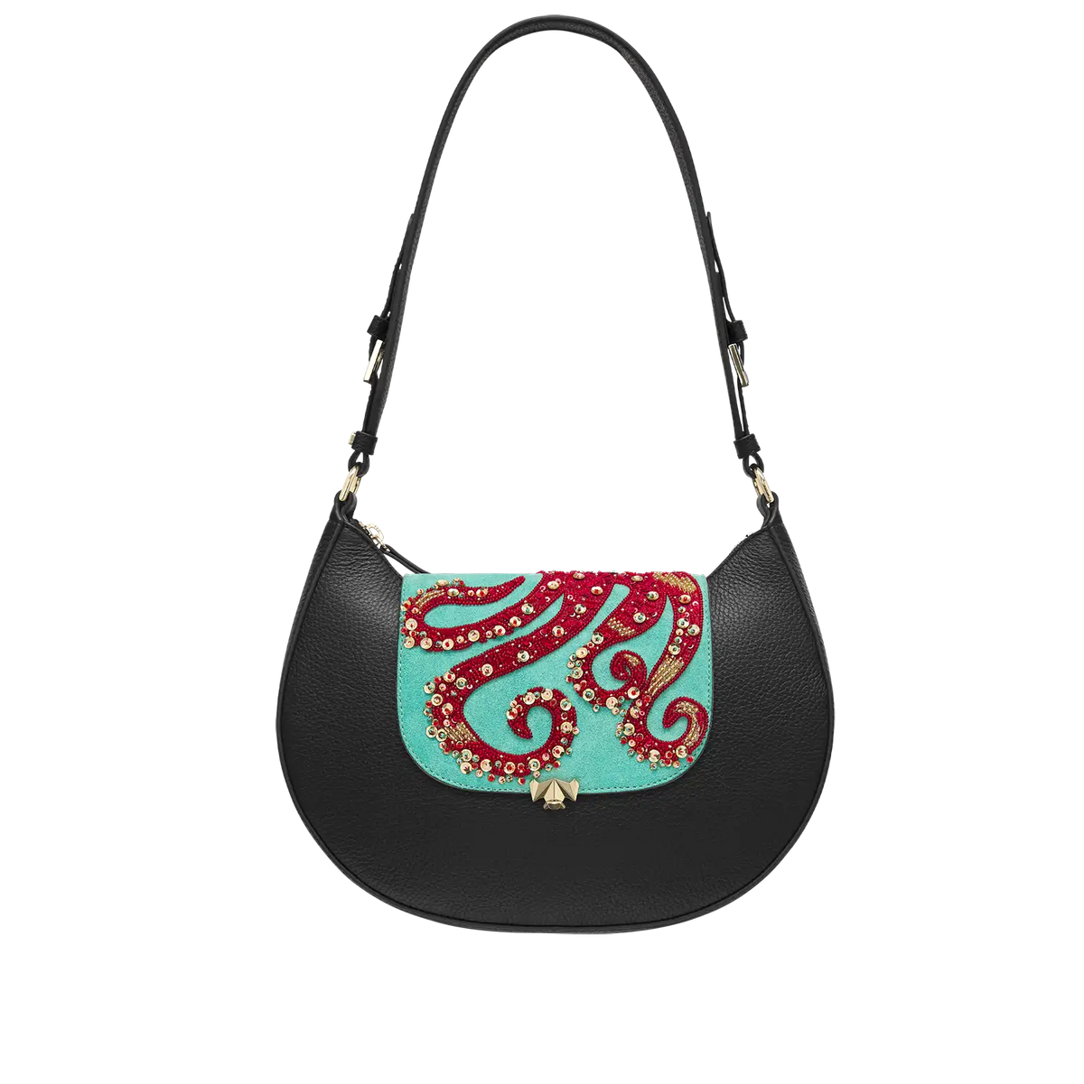 Wechselklappe - Mini OctoBussi - türkis-rot