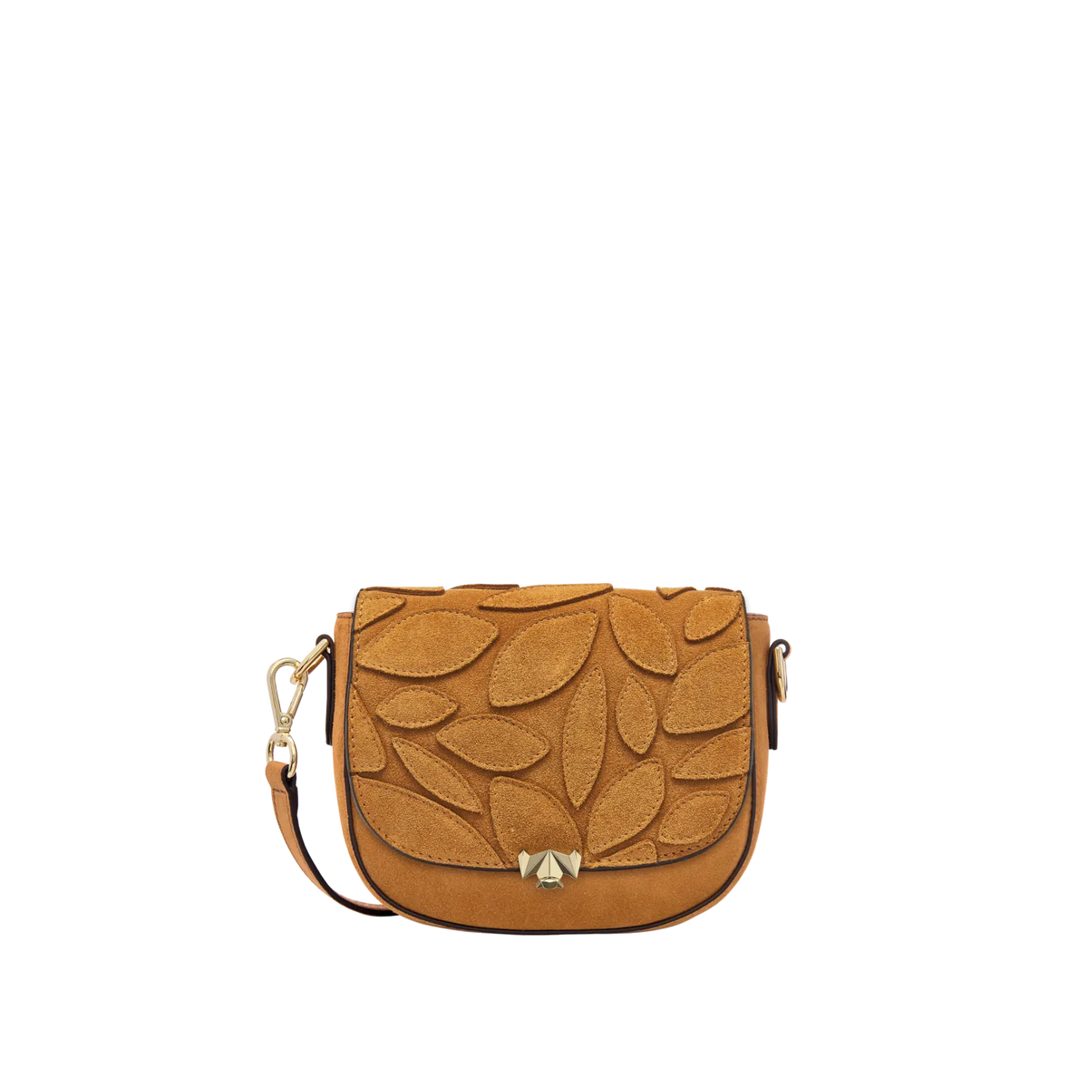 Wechselklappe - Mini Autumn Leaves - cognac